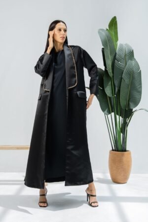 Taffeta Luxury Black Abaya