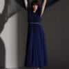 deep blue chiffon kaftan14