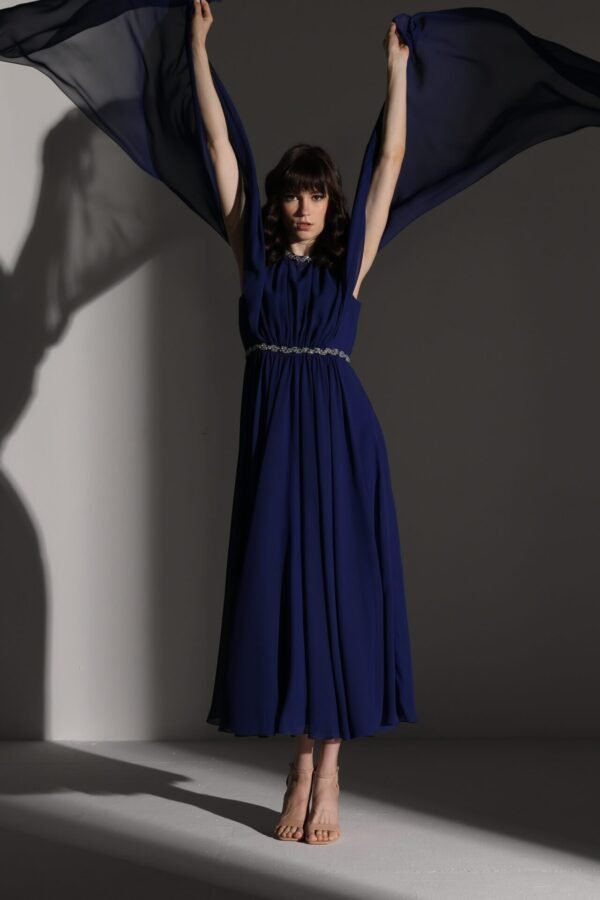 deep blue chiffon kaftan14